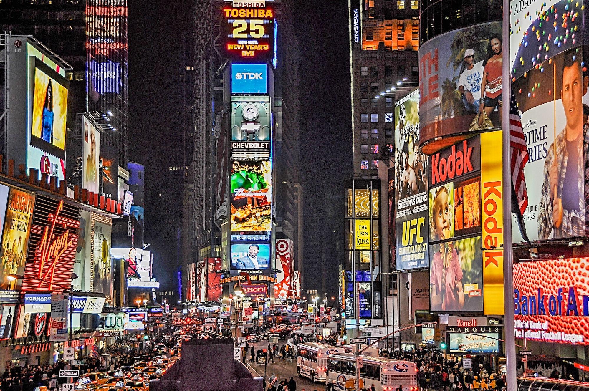 10 фактов о Таймс-сквер в Нью-Йорке