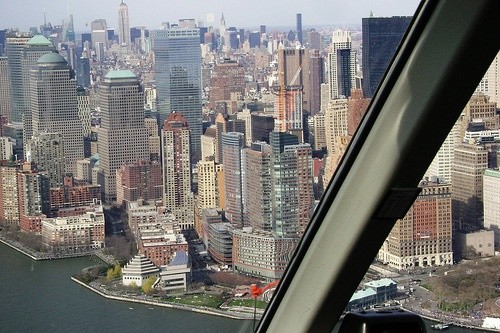вид на Нью-Йорк с вертолета