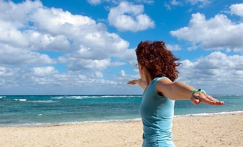 йога на пляже