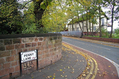 улица Penny Lane, Ливерпуль