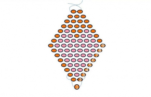 Схема плетения больших лепестков для цветка из бисера