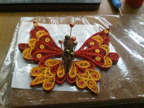 Бабочка из Полосок Бумаги по Технике Квиллинг