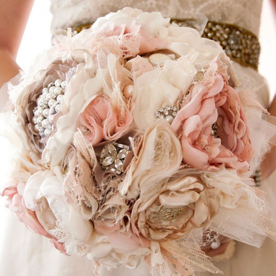 Свадебные букеты из ткани