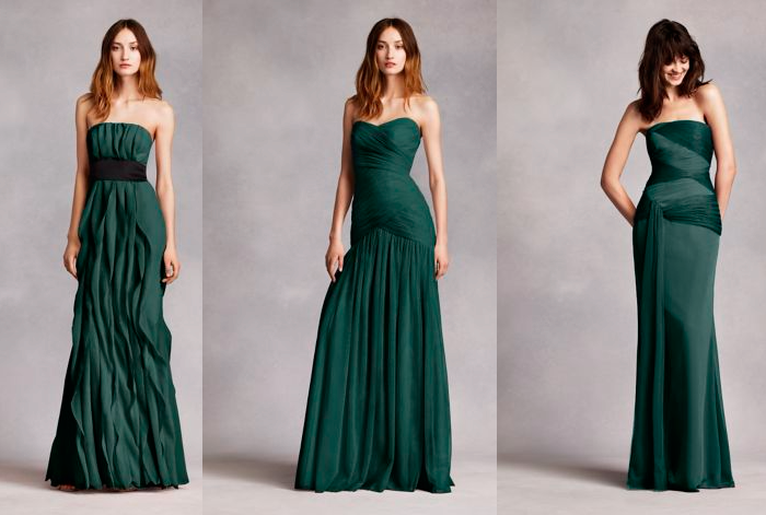 Платья для подружек невесты в оттенках зеленого