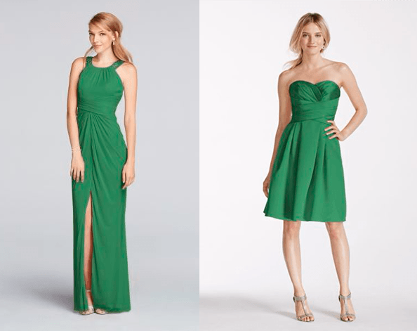 Платья для подружек невесты в оттенках зеленого