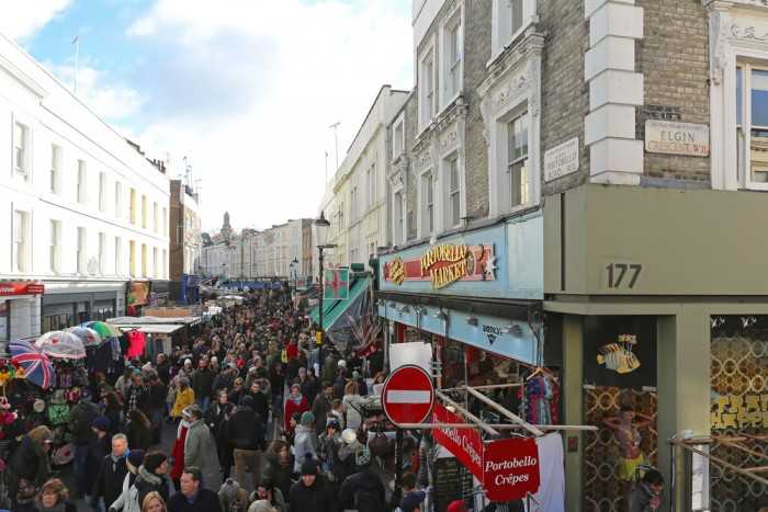 Portobello Road Market (Лондон, Великобритания)