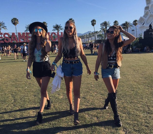 Модели на фестивале Coachella 2016