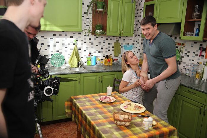 Алексеей Тритенко на съемках сериала