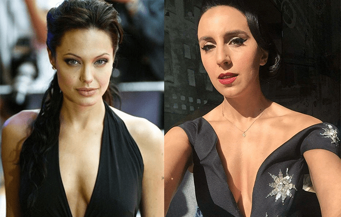 Джамала и Анджелина Джоли в черных платьях с декольте