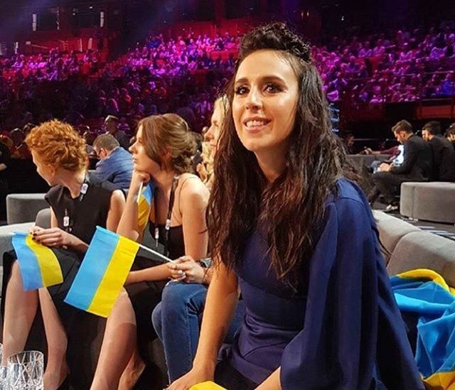 Джамала в синем платье на Евровидении 2016