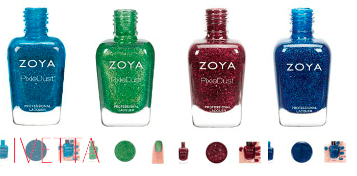 Четыре лака для ногтей zoya